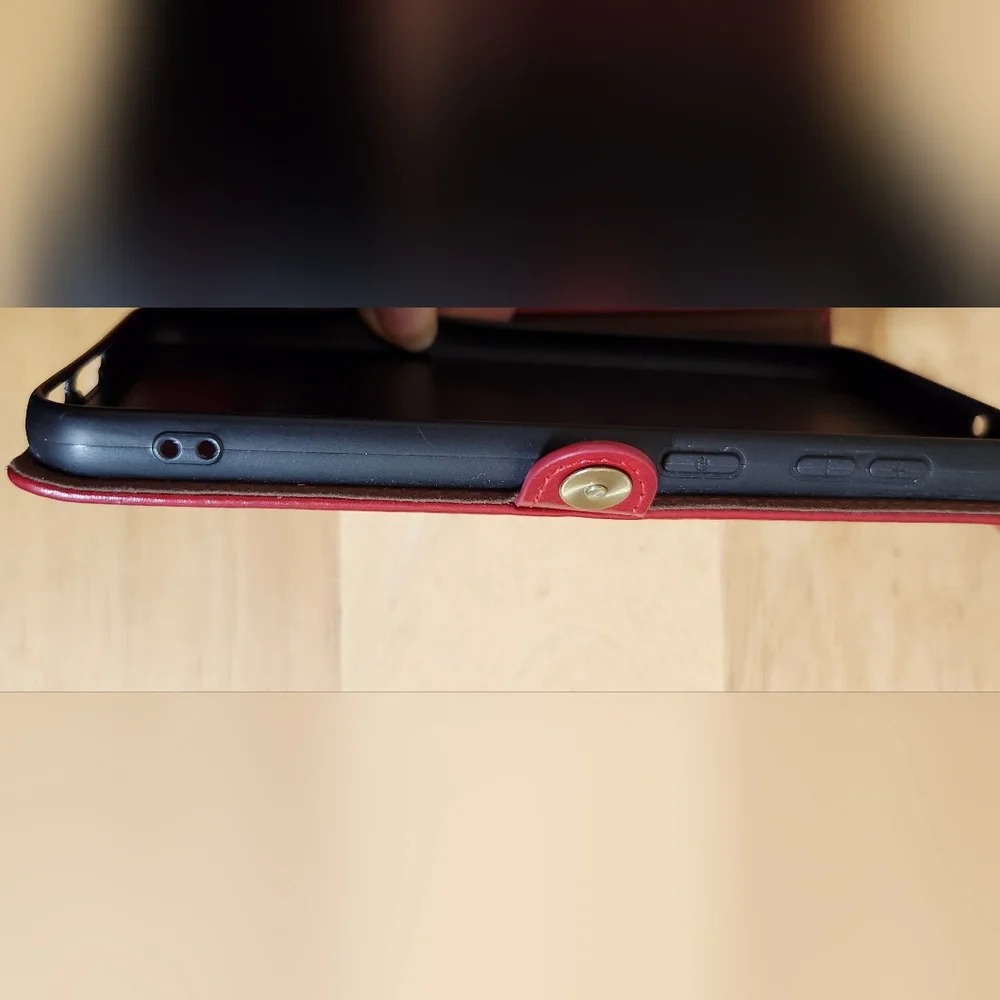 XcaseBar Wallet Case for Samsung Galaxy S25 -‎ Red RFID protection strap cards